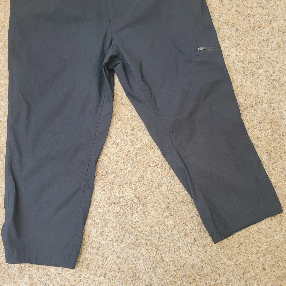 Eddie Bauer Capri Crop Pants Womens 10 Black‎ Hiking Nylon Tech